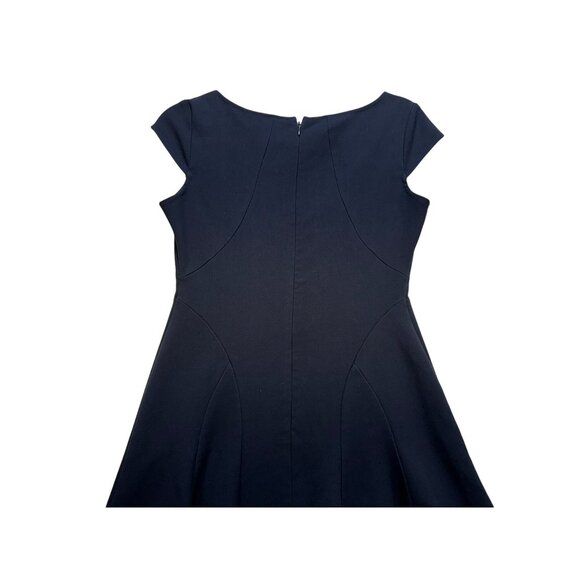 Ann Taylor LOFT Petite Dress OP Black Cap Sleeve A-Line Short Sleeve - Picture 8 of 8
